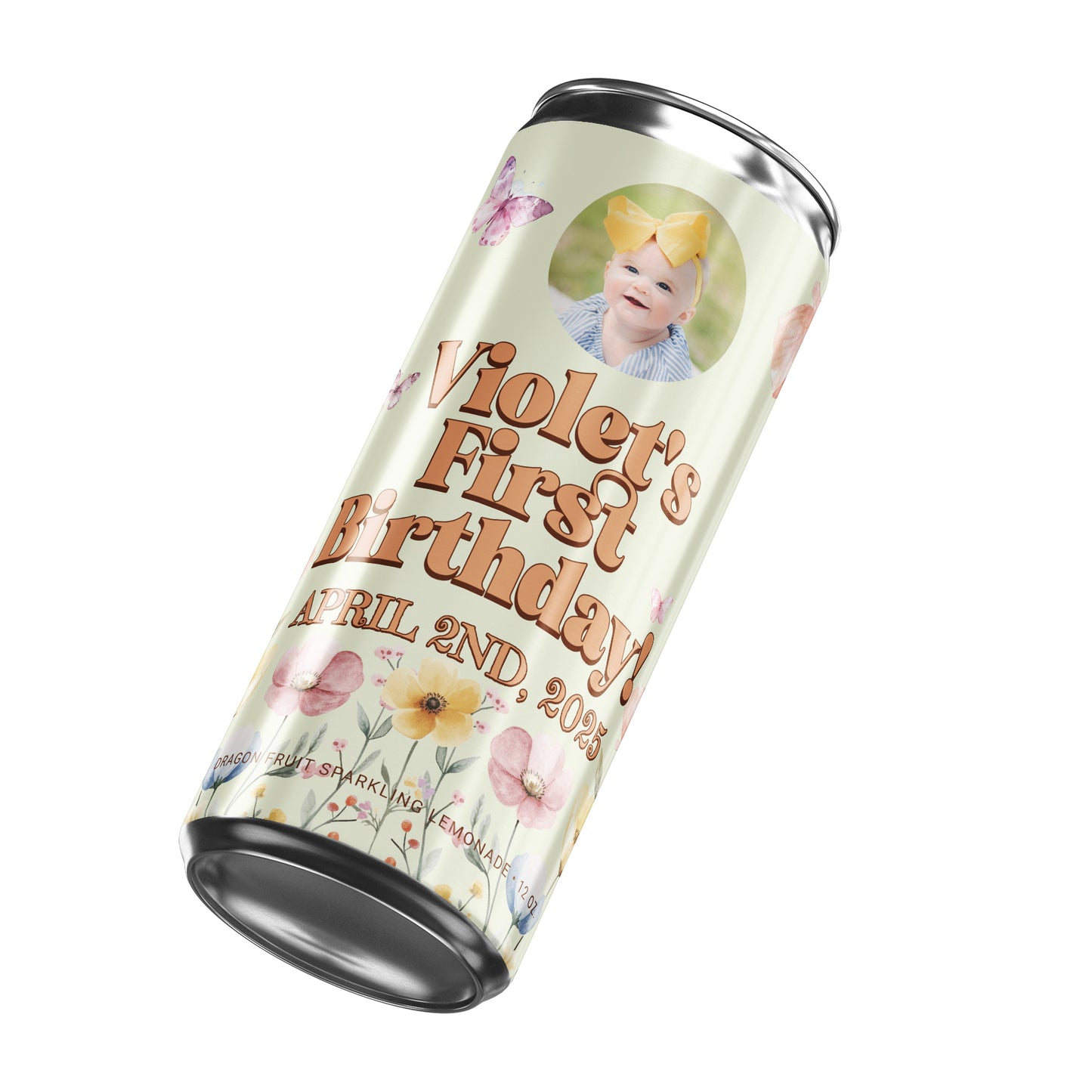Buttefly Garden First Birthday Beverage