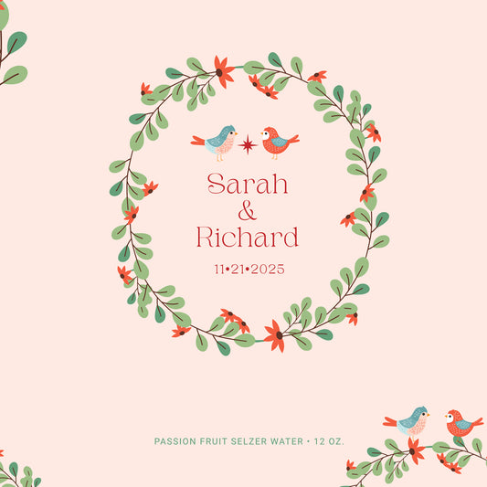 Love Birds Holiday Wedding Beverage