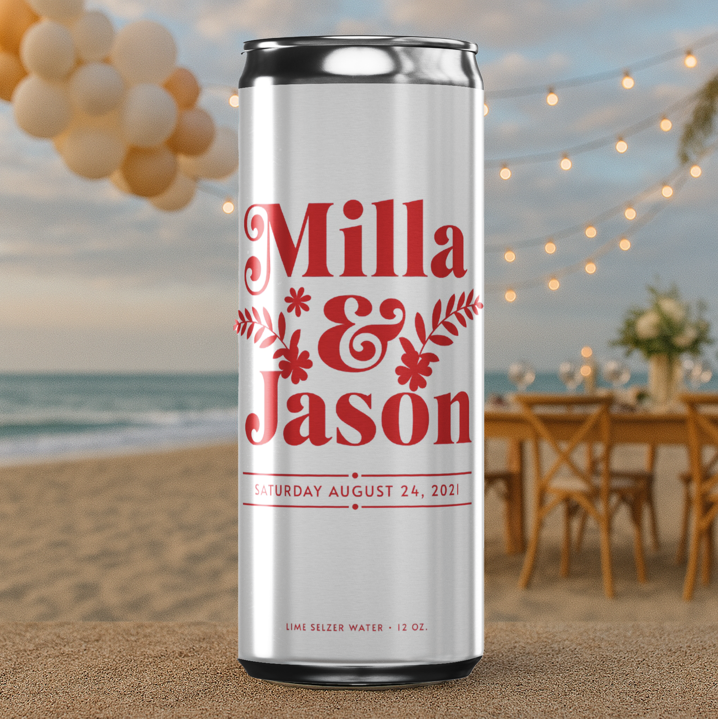 Red & White Wedding Beverage