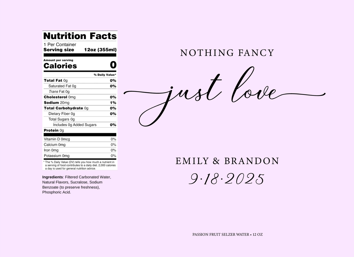 Just Love Purple Wedding Beverage