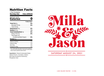 Red & White Wedding Beverage