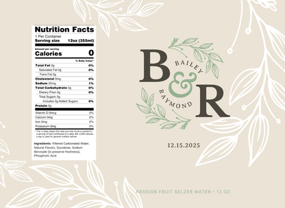 Leaf Motifs Wedding Beverage