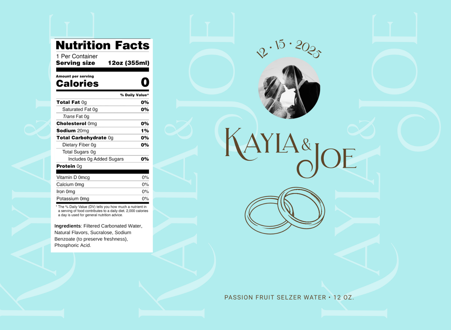 Classic Rings Blue Wedding Beverage