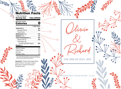 Seasonal Blooms Holiday Wedding Beverage