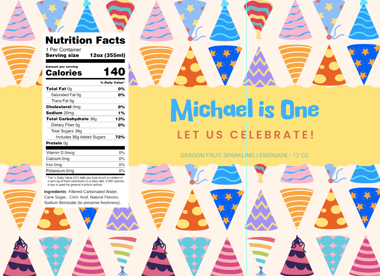 Let Us Celebrate First Birthday Beverage