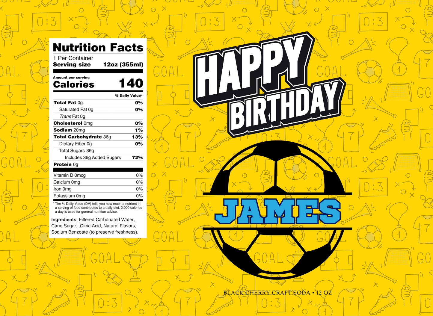 Soccer Theme Birthday Party Beverage