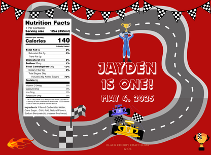 Race Car Theme Birthday Party Beverage