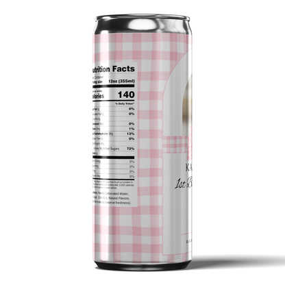 Pink and White Minimalist 1st Birthday Beverage