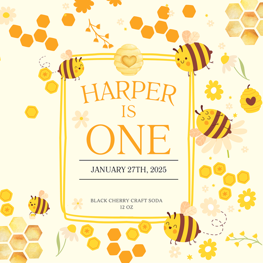 Happy Bee Day Birthday Party Beverage