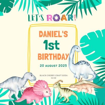 Dino Let's Roar Dinosaurs Birthay Party Beverage