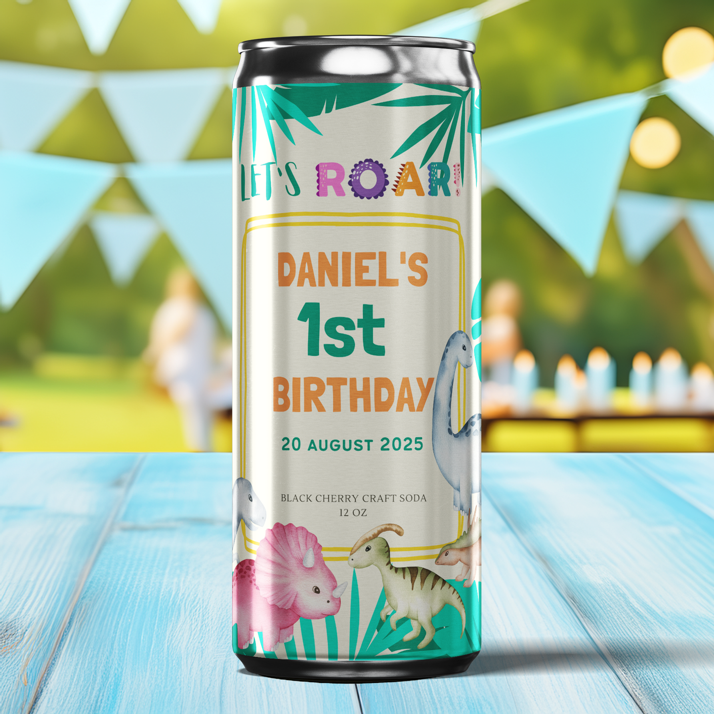 Dino Let's Roar Dinosaurs Birthay Party Beverage