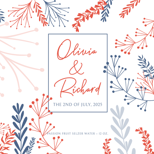 Seasonal Blooms Holiday Wedding Beverage