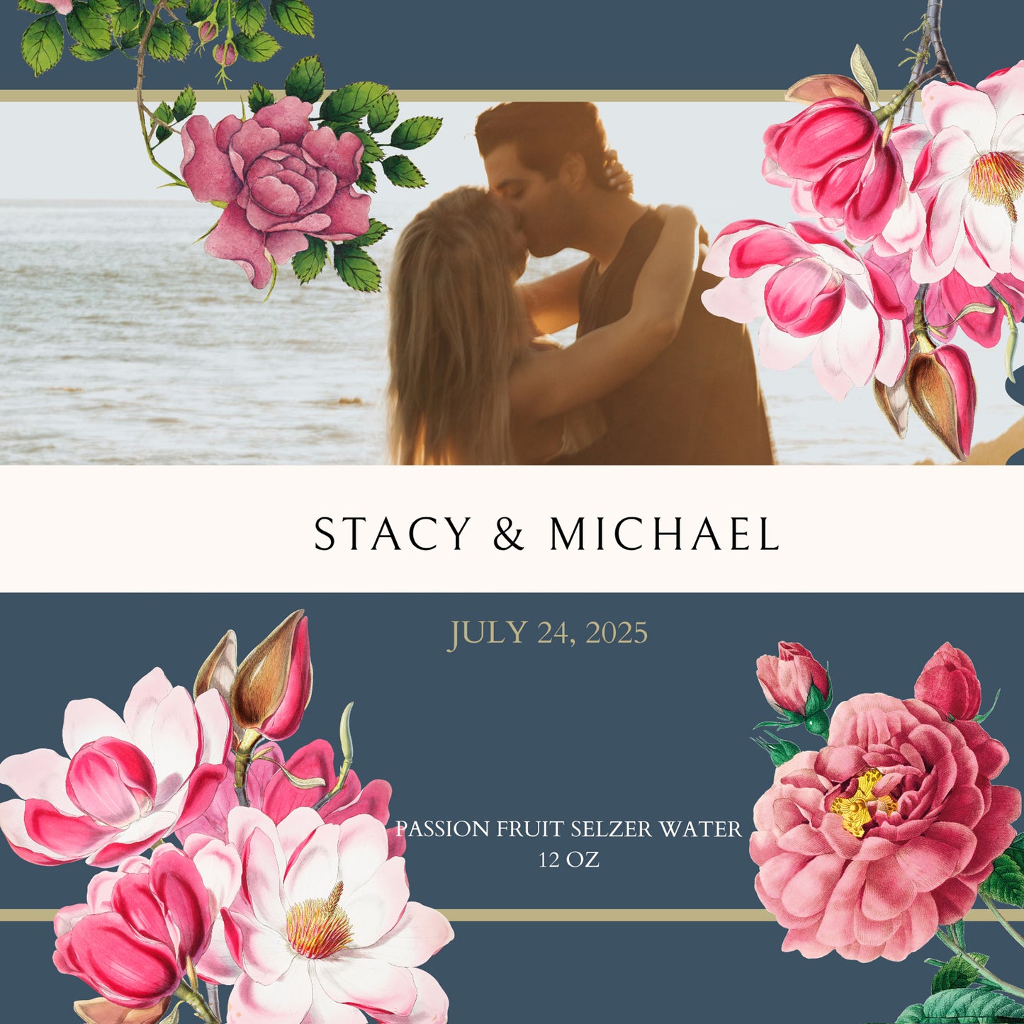 Peonies and Roses Wedding Beverage