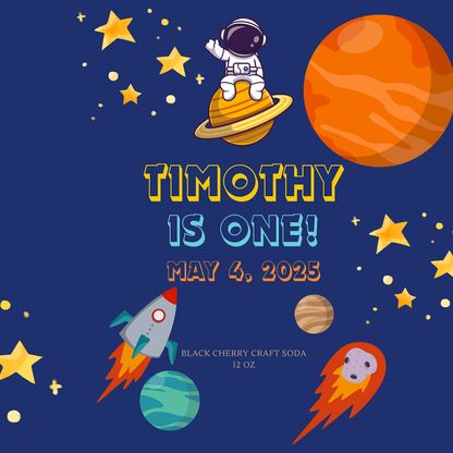 Space Astronaut Theme Birthday Party Beverage