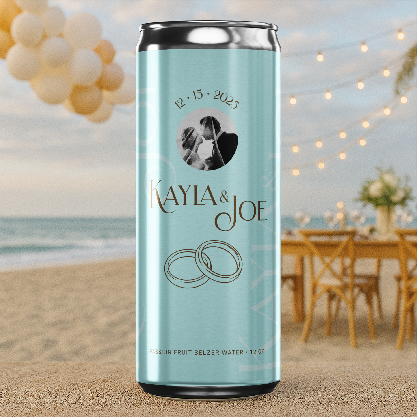 Classic Rings Blue Wedding Beverage