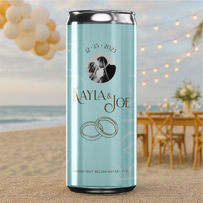 Classic Rings Blue Wedding Beverage