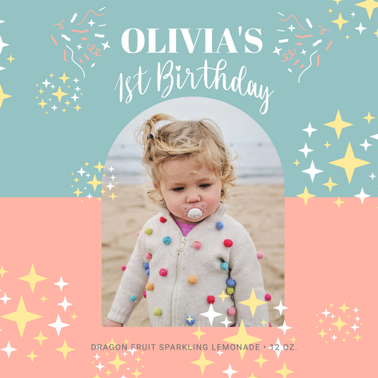 Shiny Star First Birthday Beverage