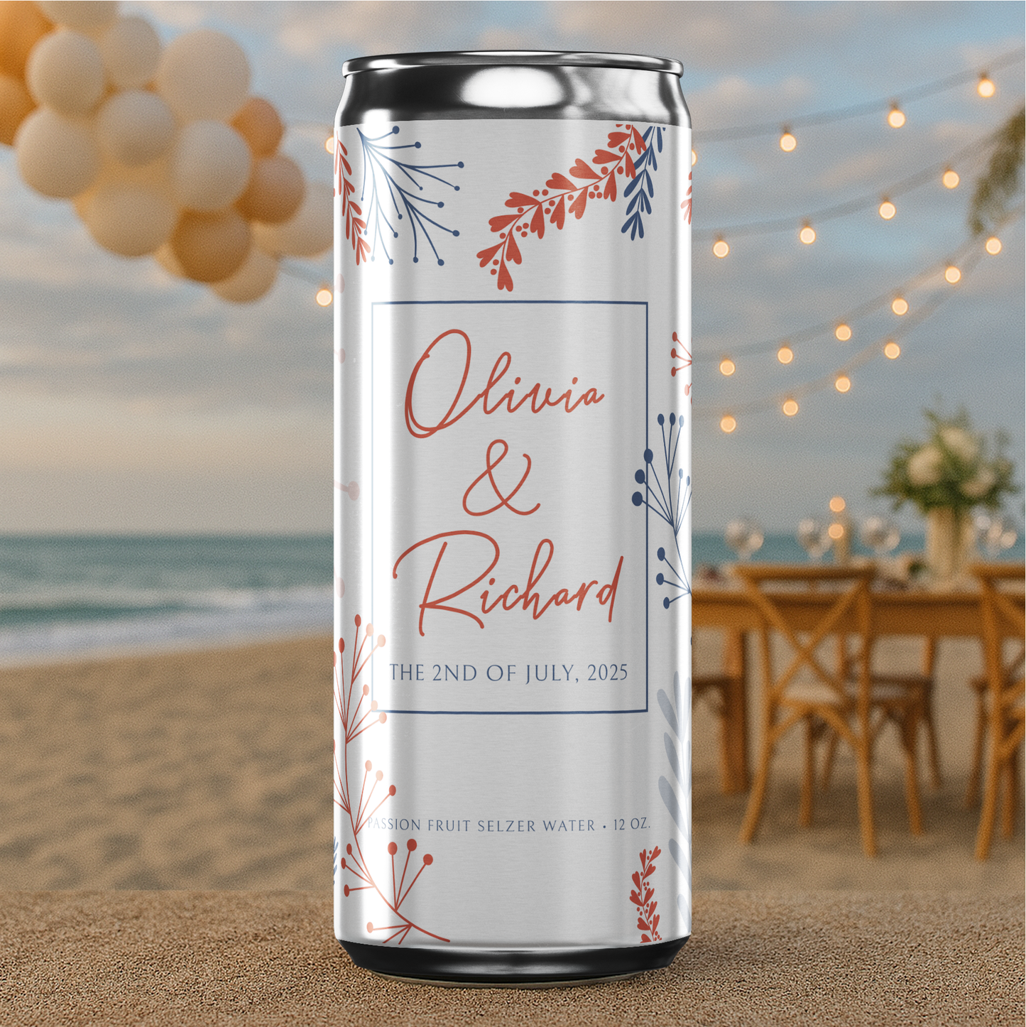 Seasonal Blooms Holiday Wedding Beverage