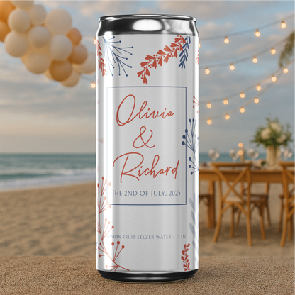 Seasonal Blooms Holiday Wedding Beverage