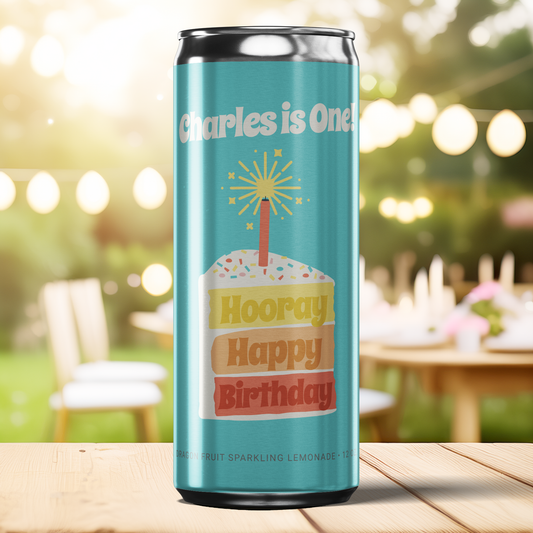 Hooray Birthday Cake First Birthday Beverage